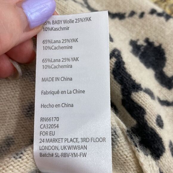 HWR for Anthropologie Monogram Wool Yak Cashmere Pullover Sweater size XS - Picture 8 of 10